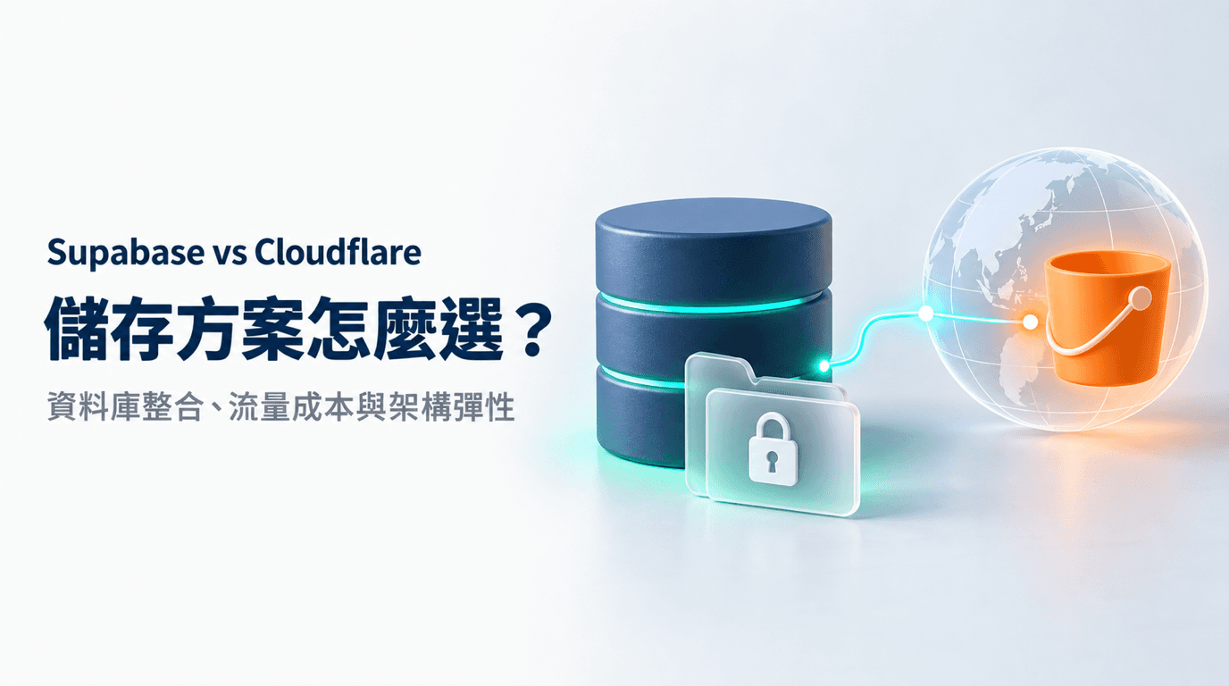 Supabase vs Cloudflare 儲存方案比較：資料庫整合與物件儲存怎麼選？