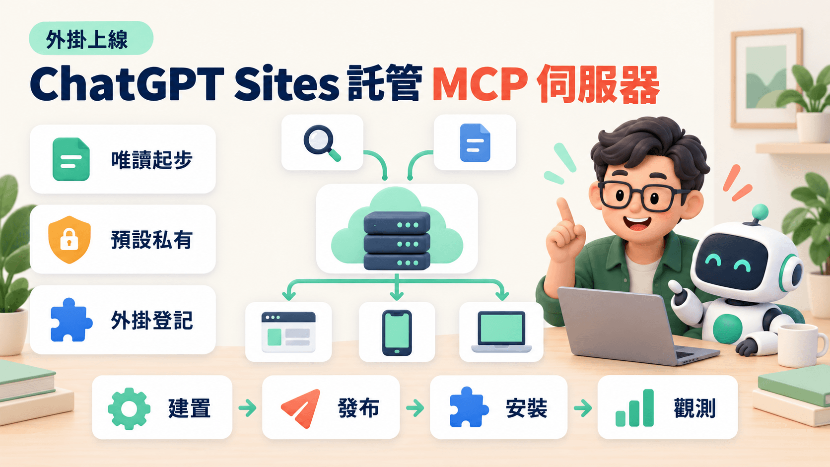 ChatGPT Sites 能直接託管 MCP 伺服器:企業內部工具外掛化,權限與資料邊界要先想清楚