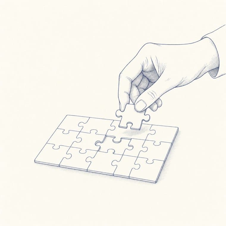 課程主軸墨線插畫