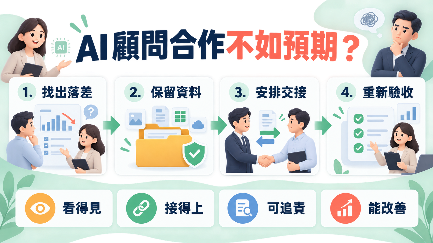 AI 顧問合作不如預期?重新評估與交接的實務指南