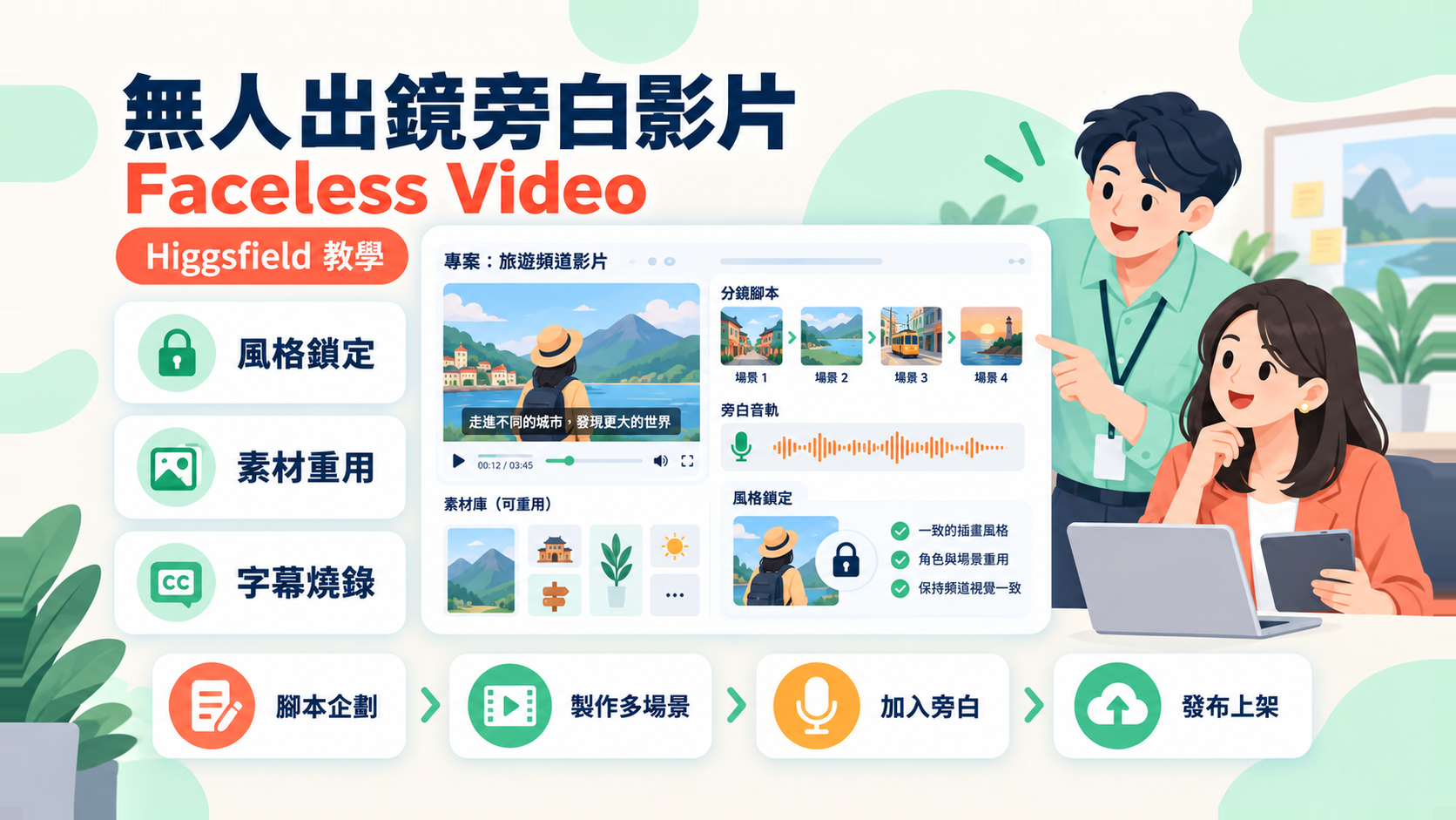 Higgsfield Faceless Video 教學:無人出鏡的旁白影片怎麼做才不會崩