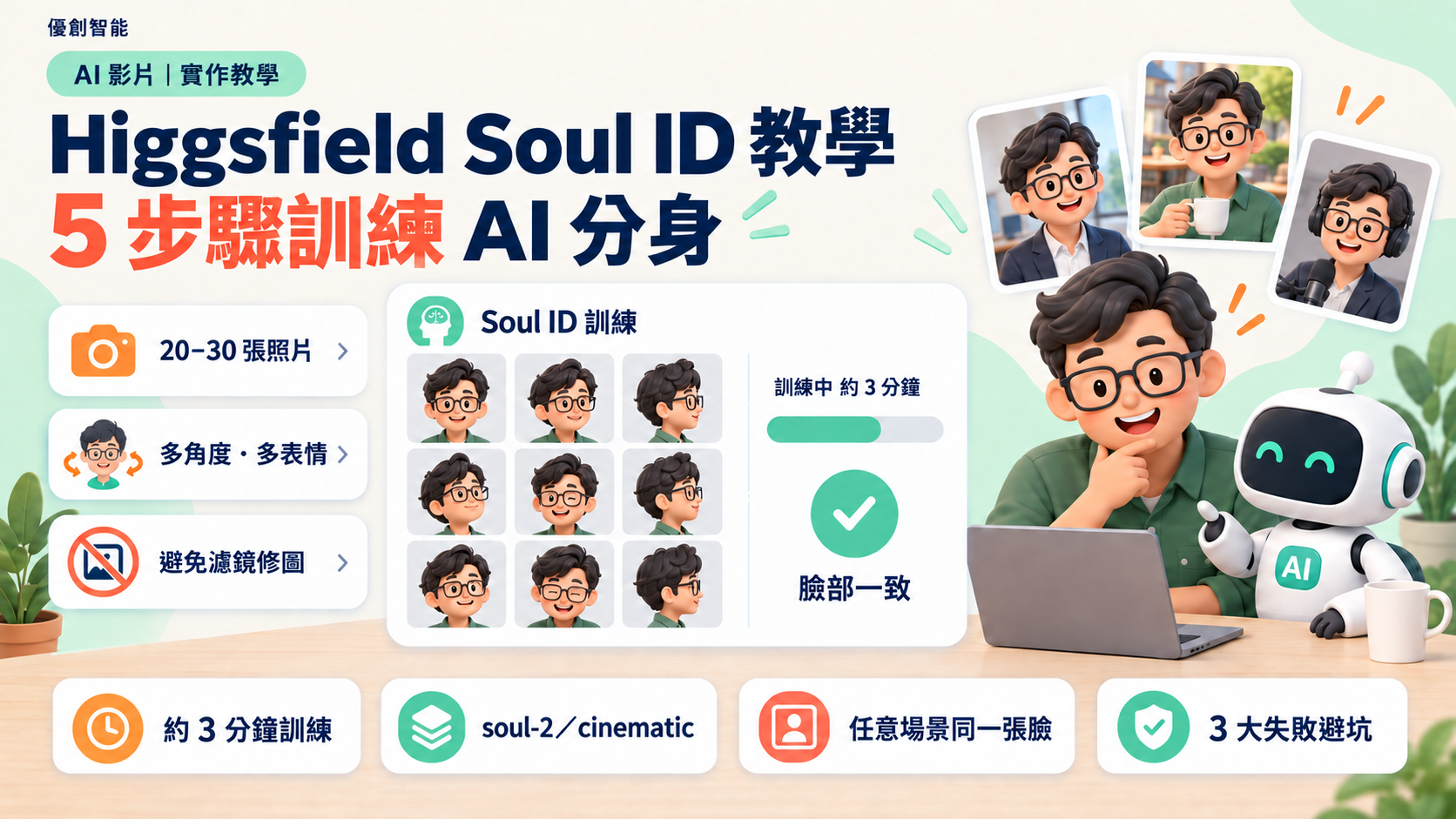 Higgsfield AI 教學:5 步驟自訂 Soul ID 與動態運鏡指令,零基礎做出電影級 AI 影片